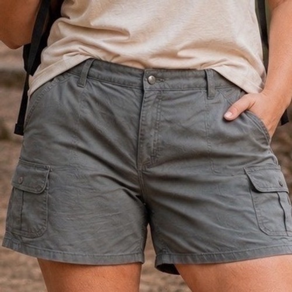 Carhartt Womens Size 20 Sand Cargo Shorts Cotton Workwear Hiking Utility Casual